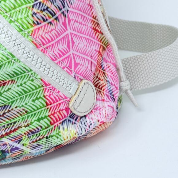 Kipling Pink Purple Green Mini Backpack With Monkey Hanging Bag Tag - Picture 13 of 14